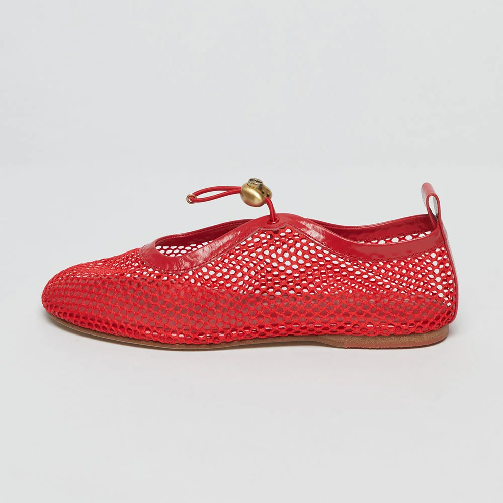 Mesh luv string flat(Red fever)