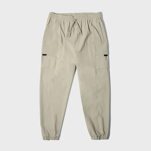 髮根 翻蓋 慢跑褲 褲子 Beige (S22FUTPT20)