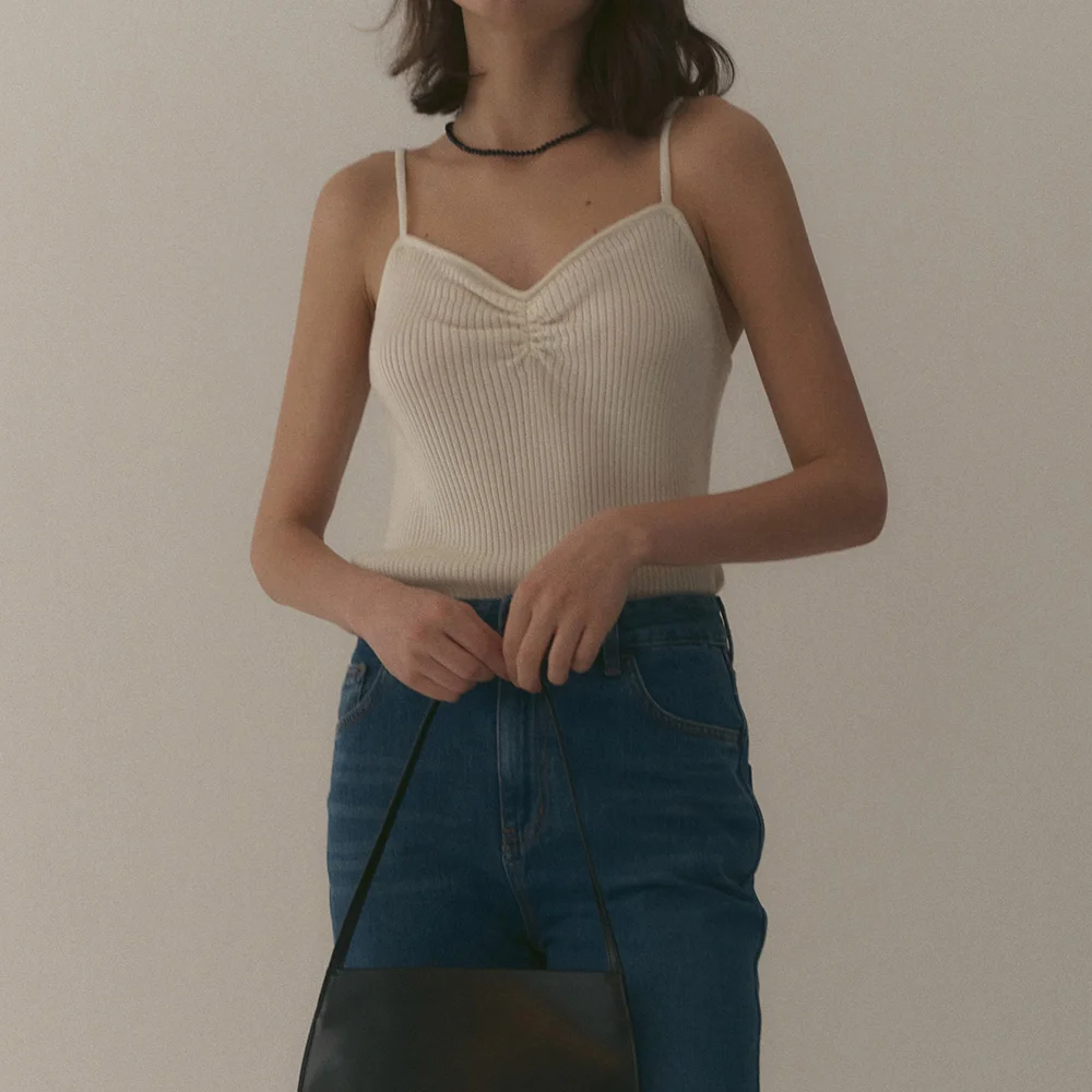 Moire Knit Sleeveless (Ecru)