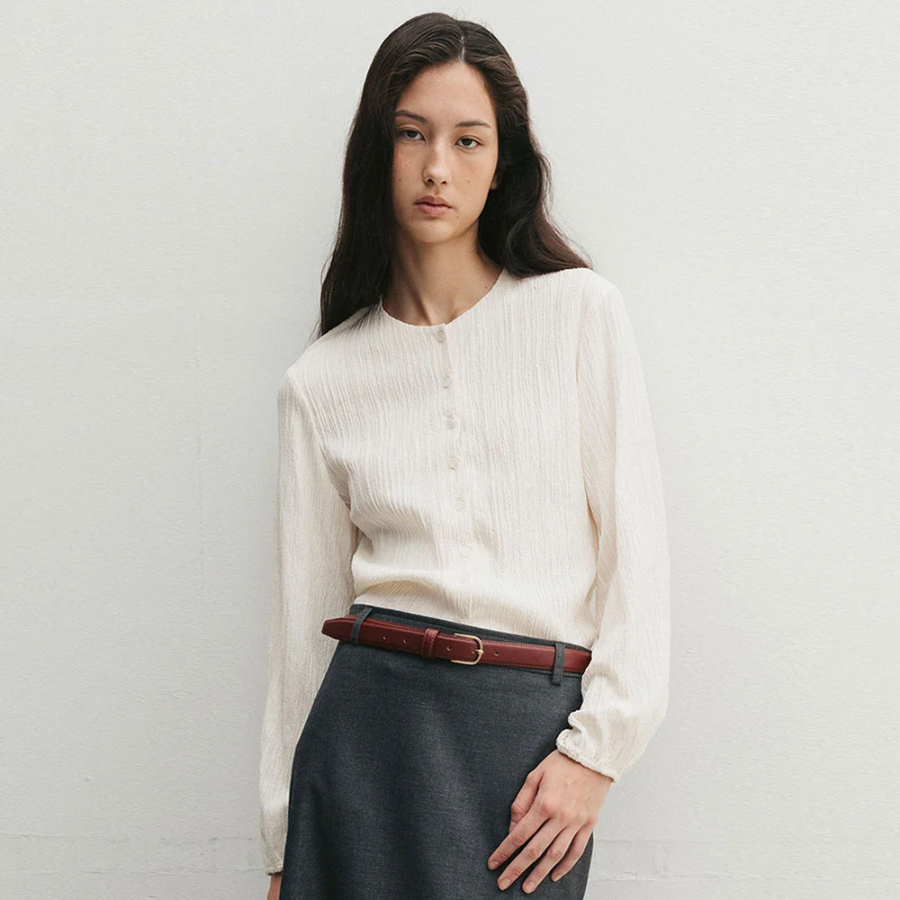 Pleats Blouse(Cream)