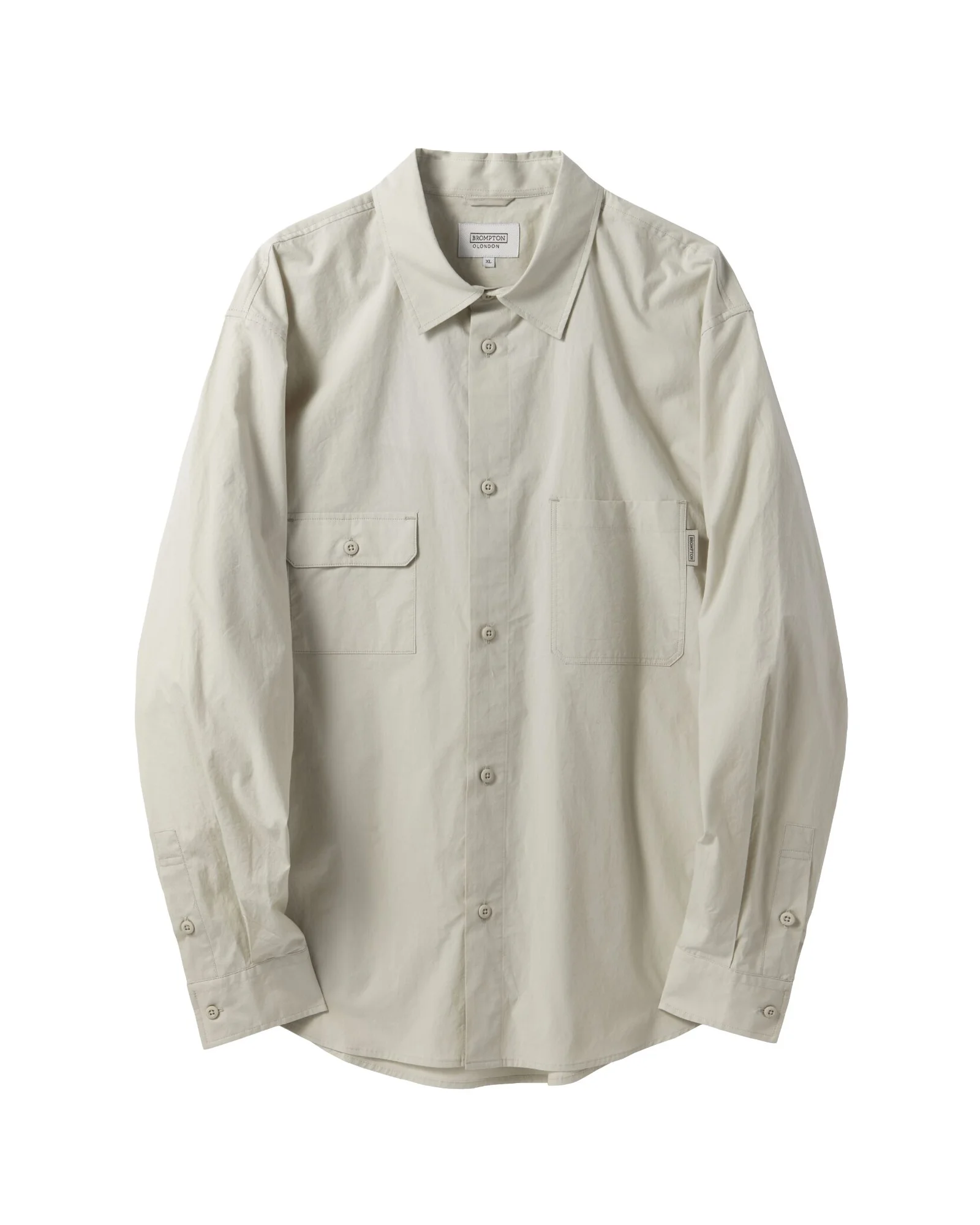 POCKET DETAIL SHIRT - L/BEIGE (P241MSH501)