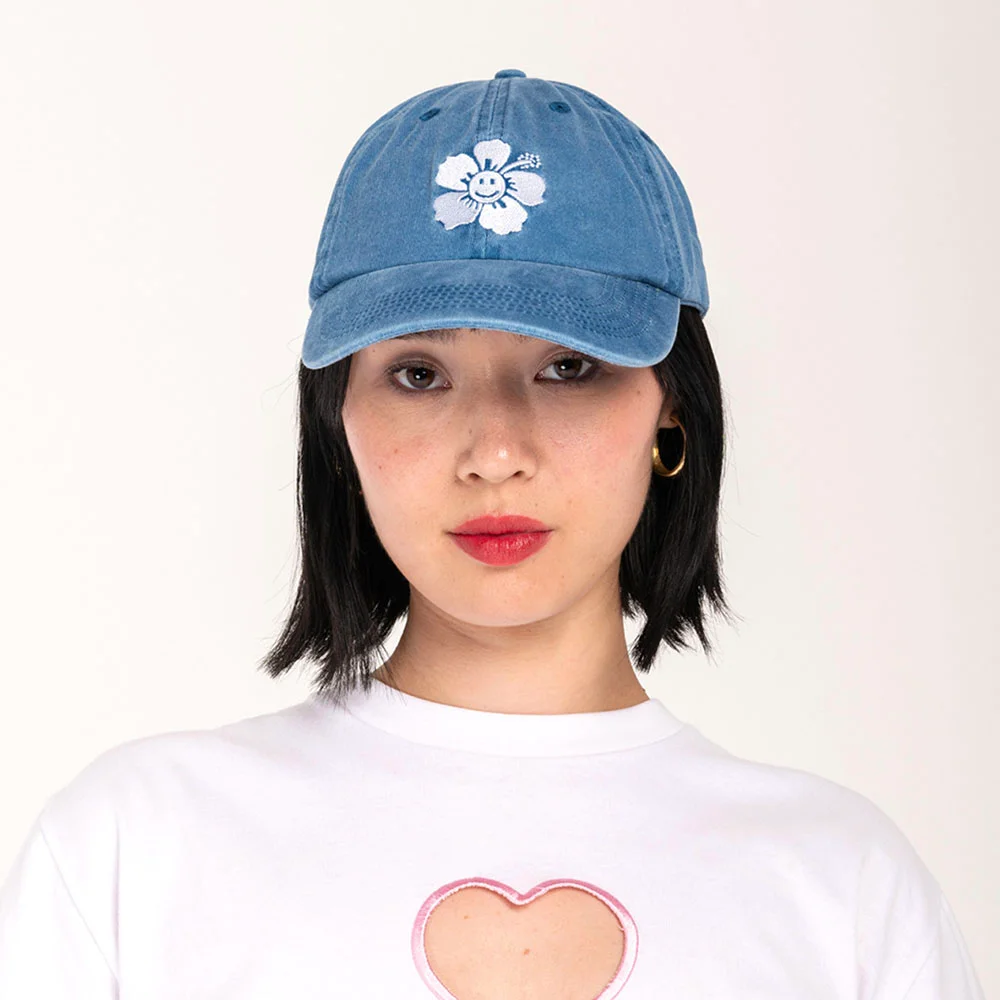 (W) HAPPY HAWAII CAP (BLUE)