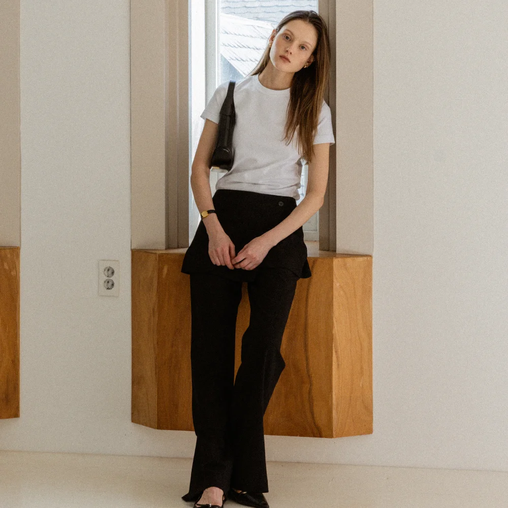 Martin Layered Pants Black