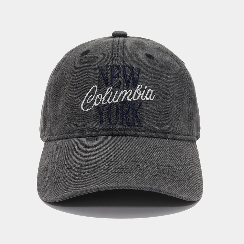 NEW YORK EMB 6 PANEL DENIM CAP_BLACK JEAN