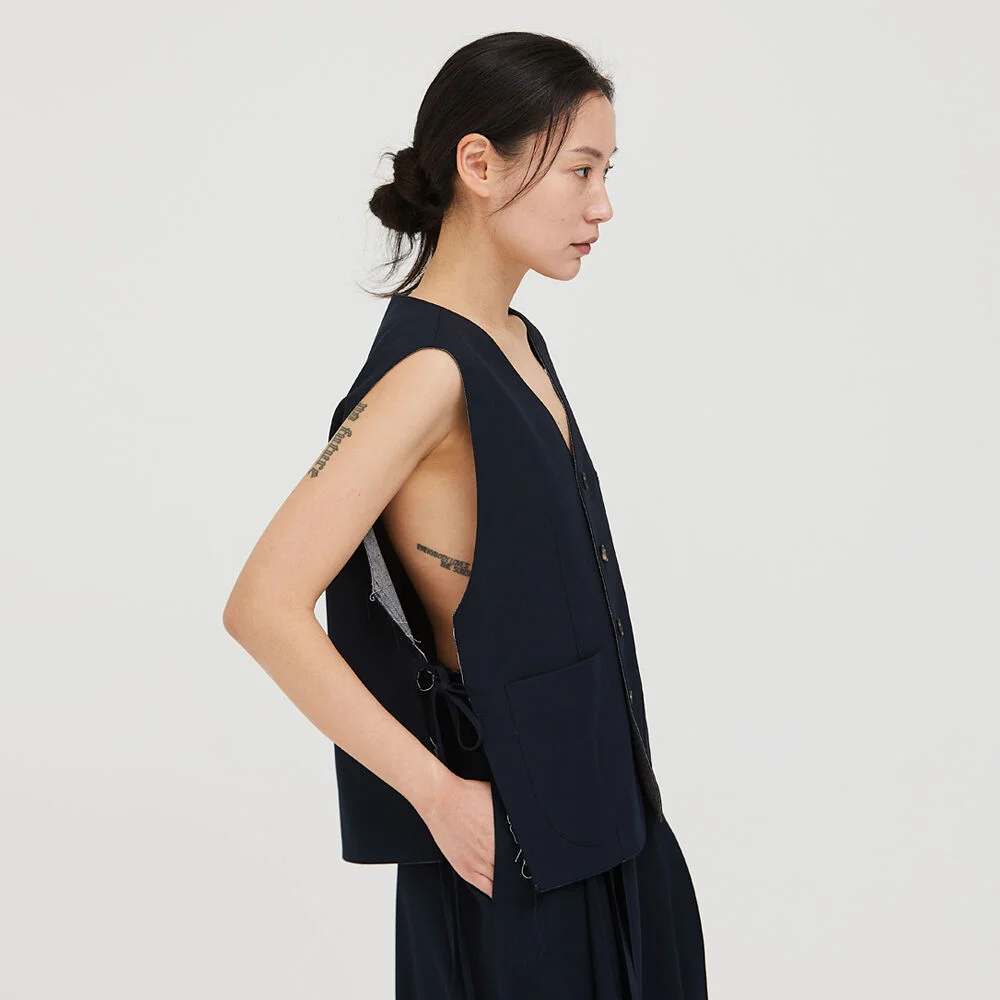 Side Cutting Vest / Deep Navy (Reversible)