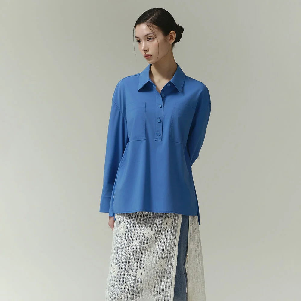 it MICHA 半 開襟 免燙 襯衫 ITP3WBL750_2colors