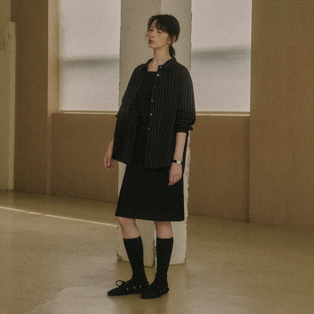 MAVEN STRIPE SHIRT_BLACK