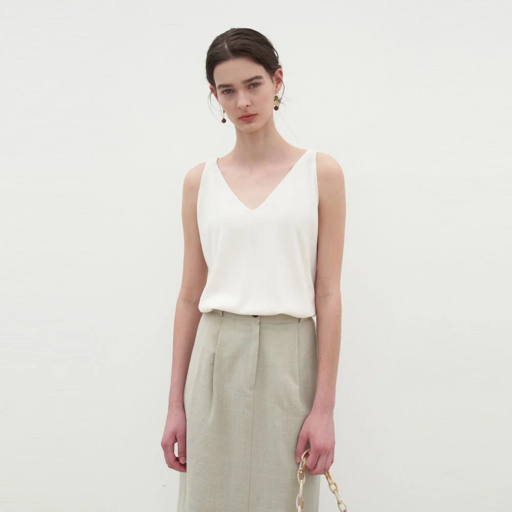 BOTA KNIT SLEEVELESS_IVORY