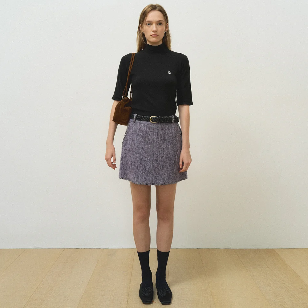 Snow turtleneck T Black