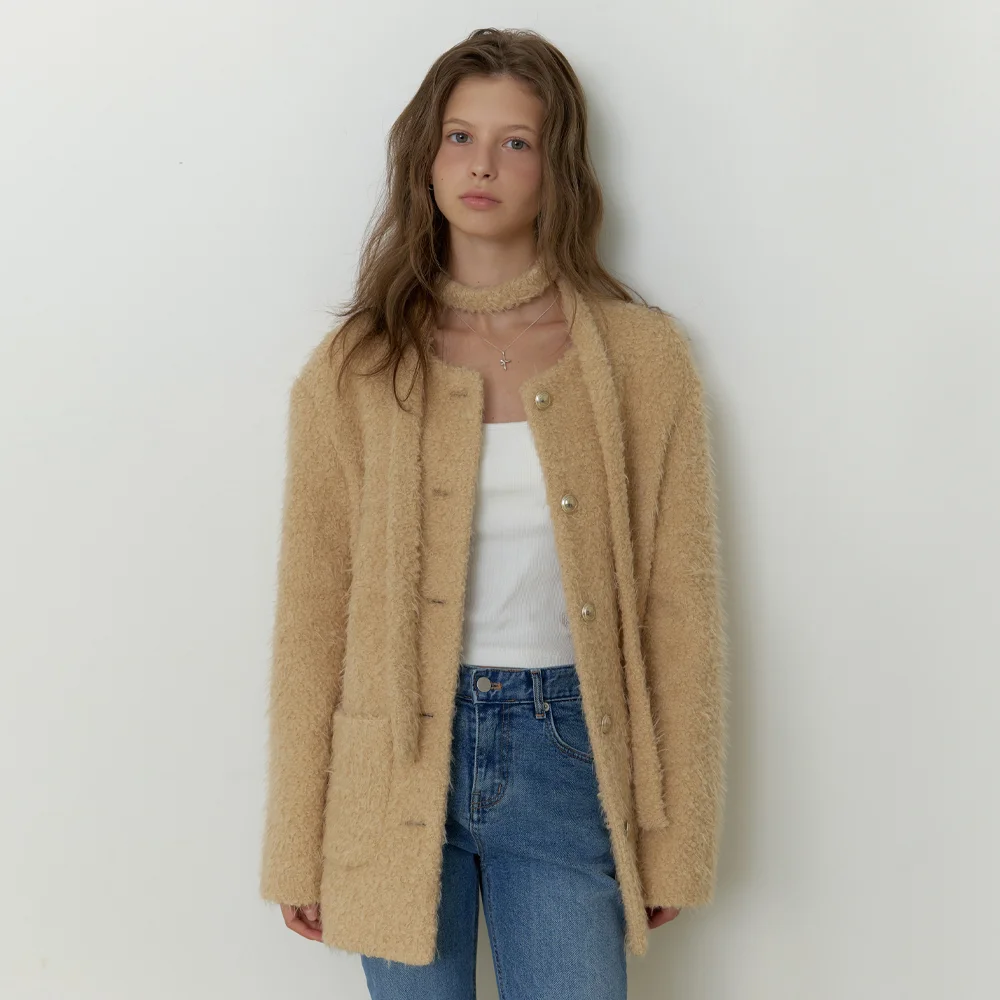 Noon tweed wool jacket (beige)