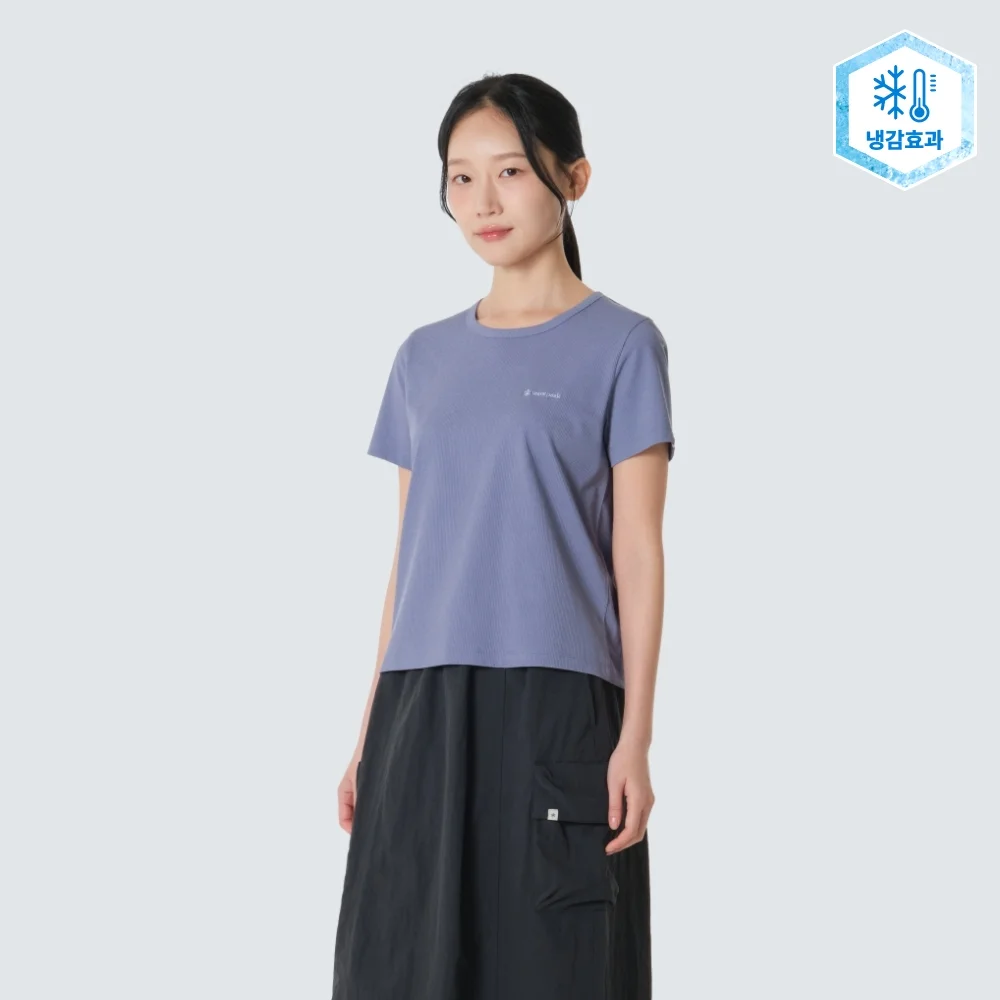 羅紋 女裝 短袖 T恤 Ash Purple (S26MWFTS39)