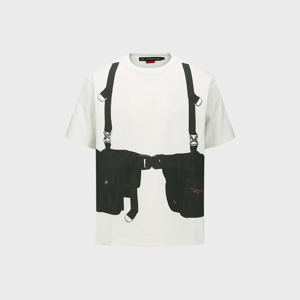 UNISEX UTILITY VEST TROMPE LOEIL T-SHIRTS atb1293u(WHITE)