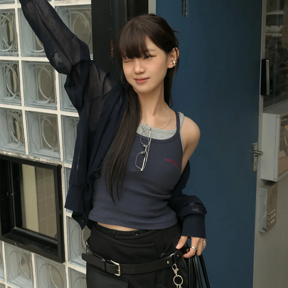 M.C Classic Logo Sleeveless Top / NAVY