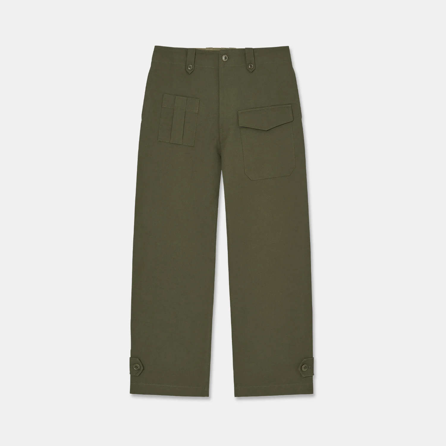 WASHI COTTON M44 TROUSERS MILITARY GREEN