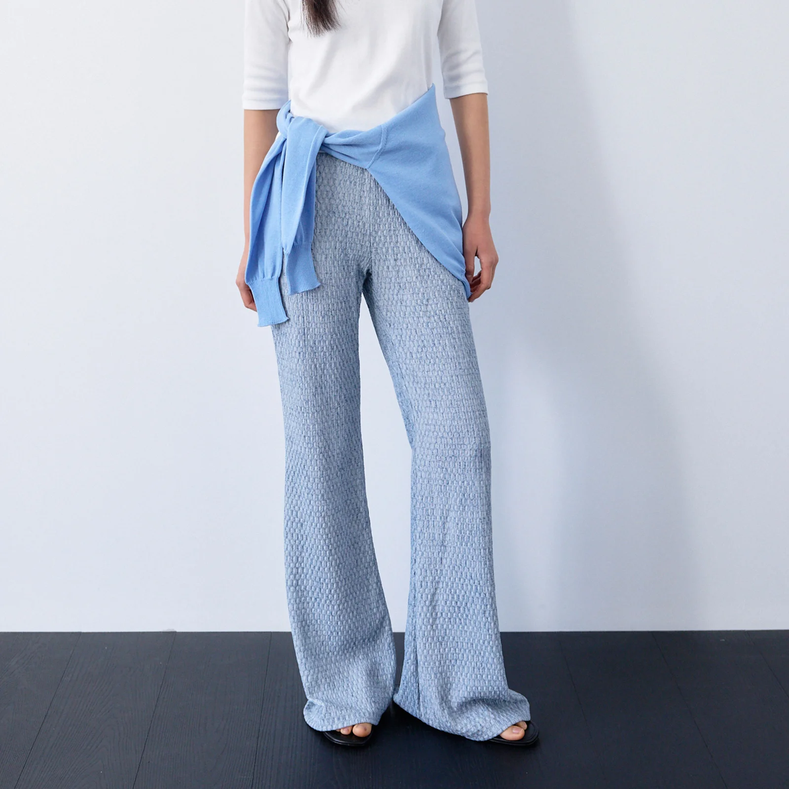 Summer Flare Pants-Light Blue