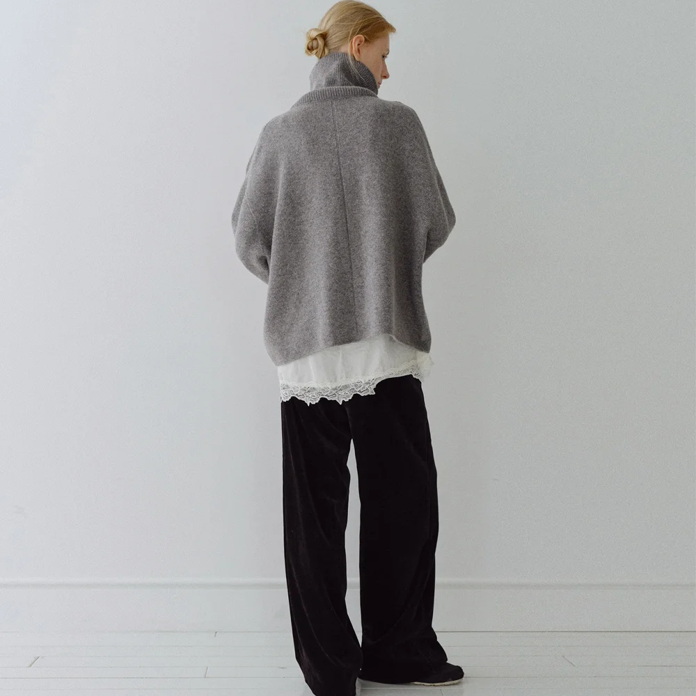VELVET WIDE PANTS_BLACK