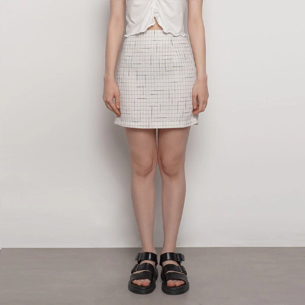 W27 de tweed mini skirt ivory