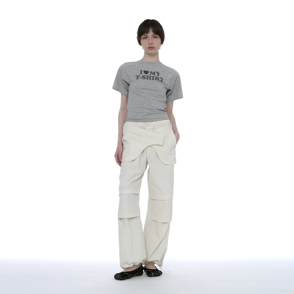 BELTED LAYERED PARACHUTE PANTS_IVORY