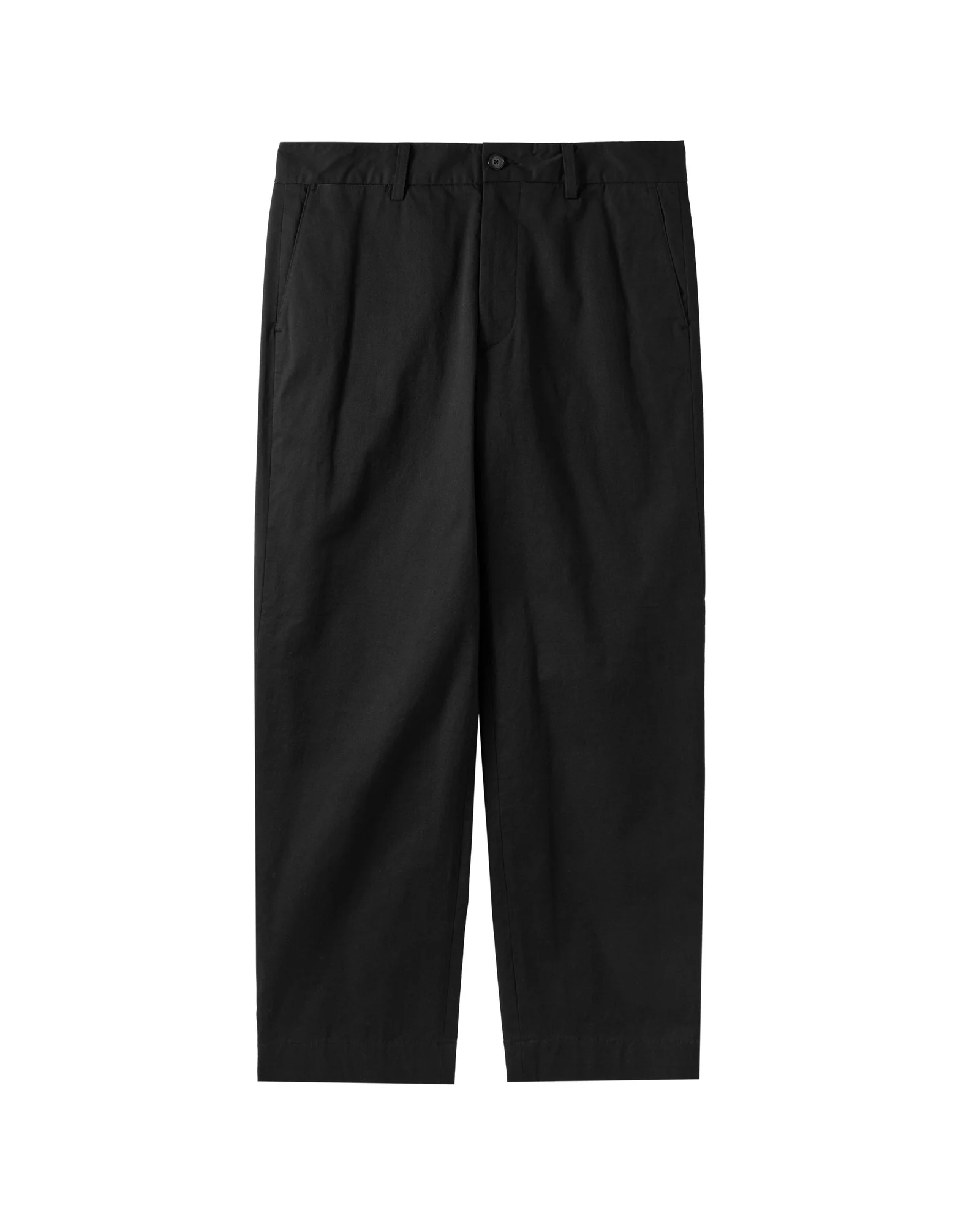 SUMMER BASIC COTTON TROUSERS - BLACK (P242MPT510)