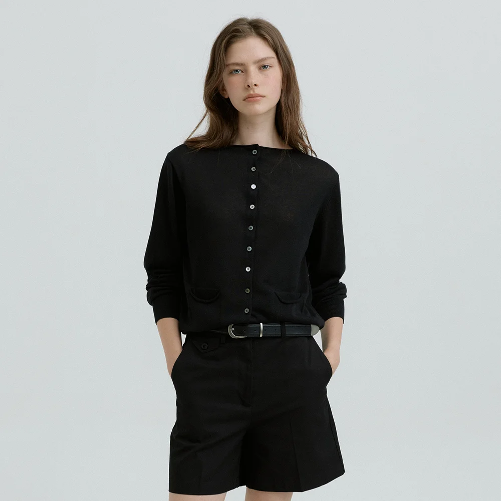 Paper Boat Cardigan (Black)