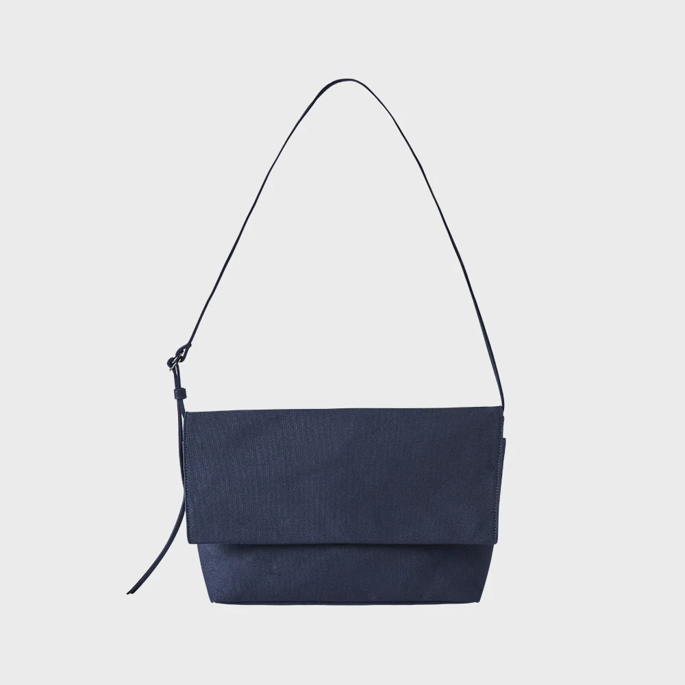 CANVAS FLAP BAG (Navy) 帆布 翻蓋 袋