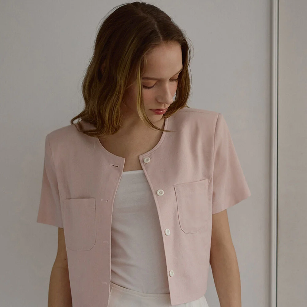 Linen Half Sleeve Jacket