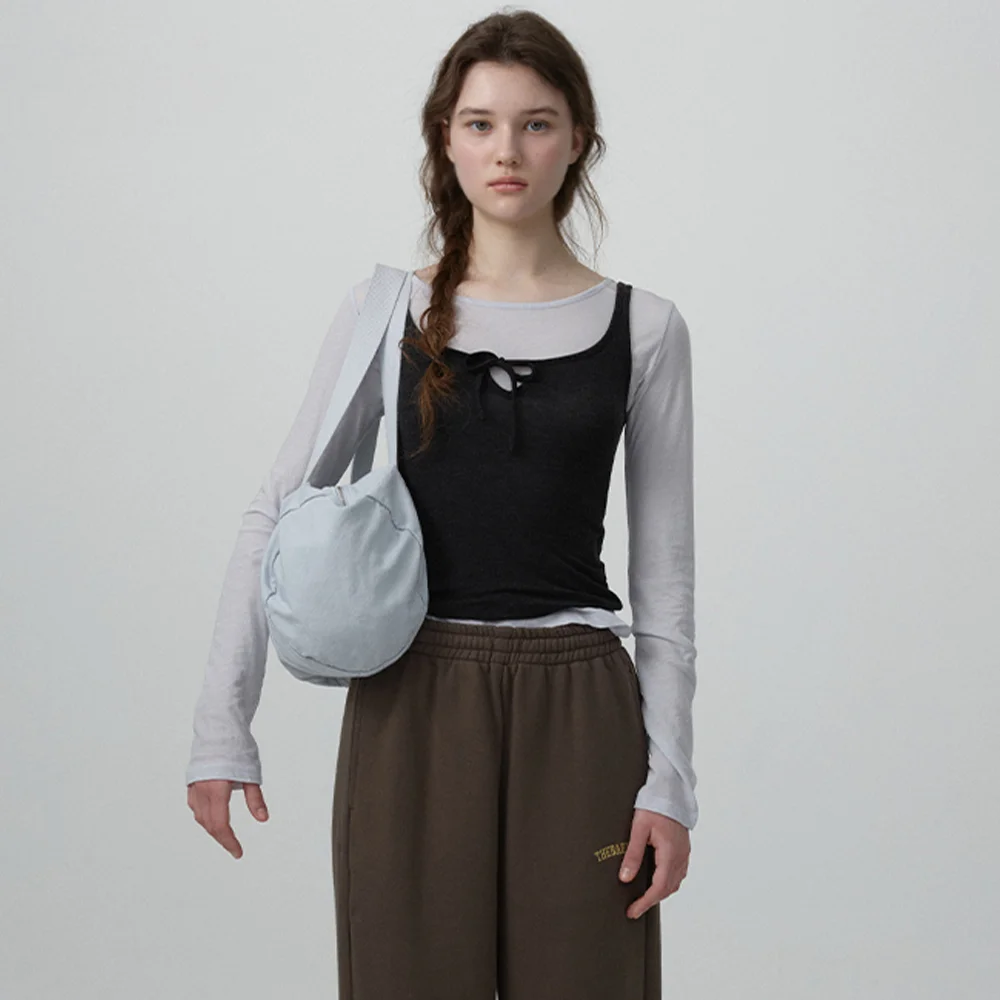Averin Ribbon Layer T-Shirt_Light Blue