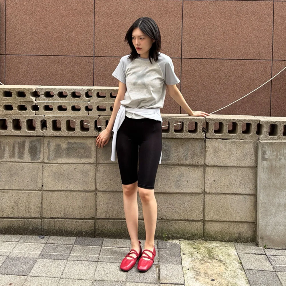 Starfish Stripe Raglan T-shirt_Gray