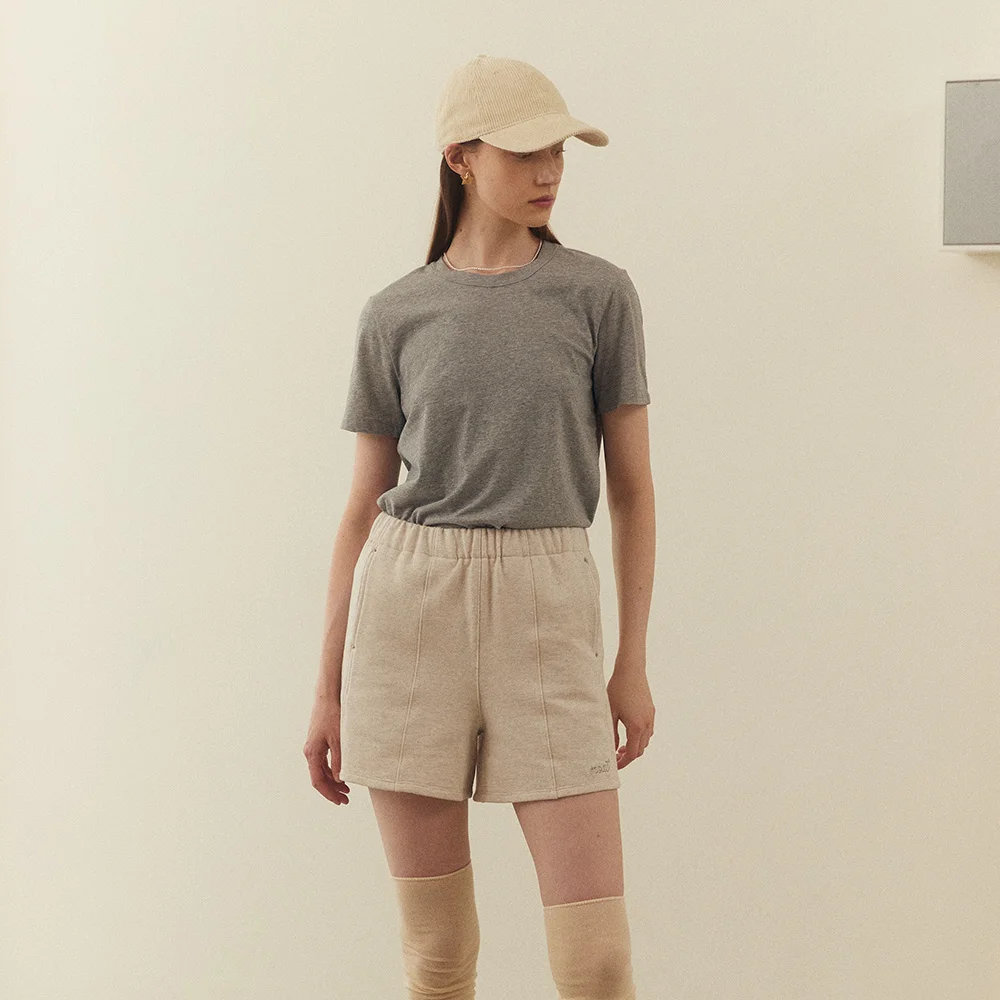 HALF SWEAT PANTS (oat gray)