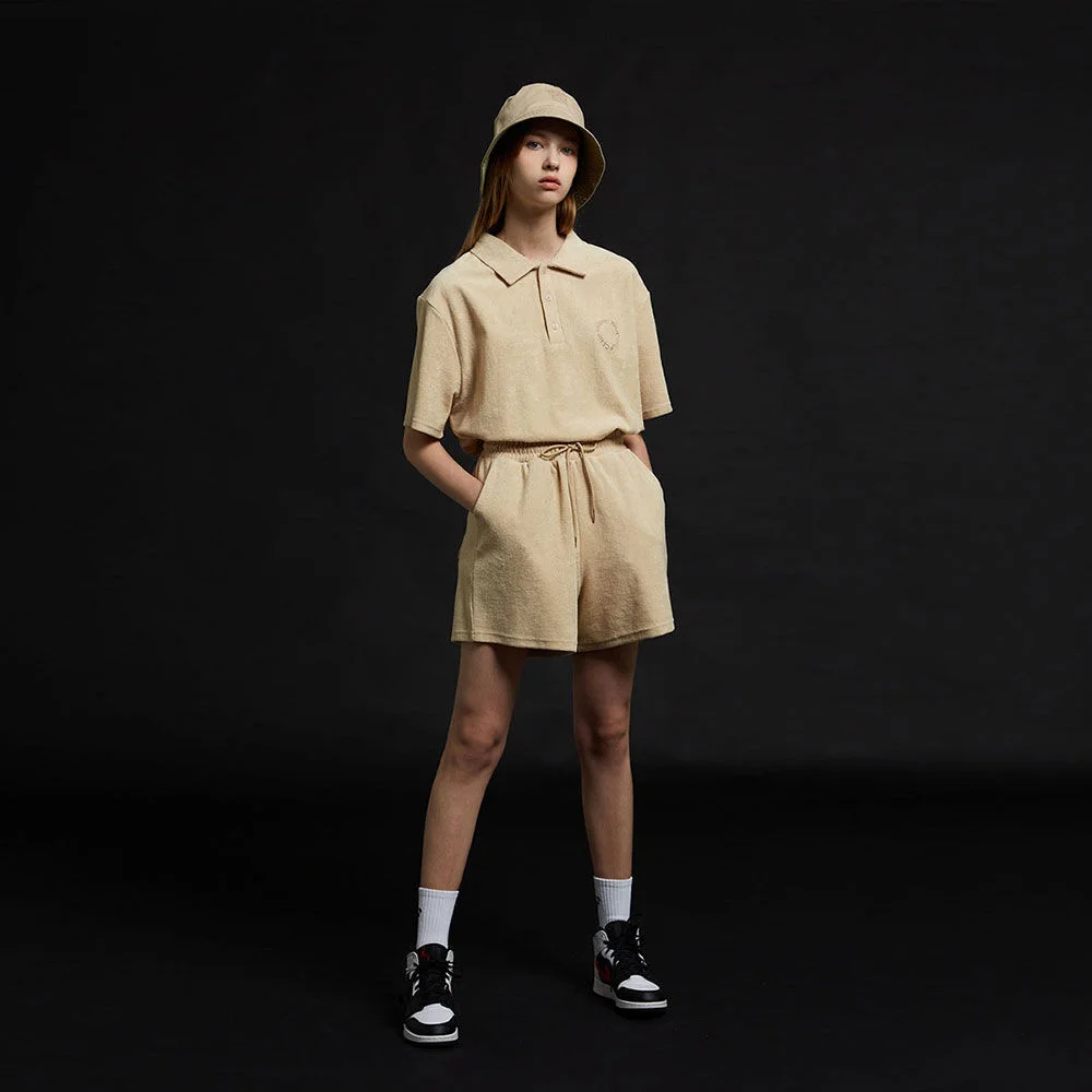 TERRY BANDING SHORTS_WOMEN(BEIGE)
