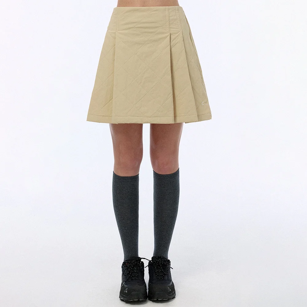Quilted Skirt (Beige)