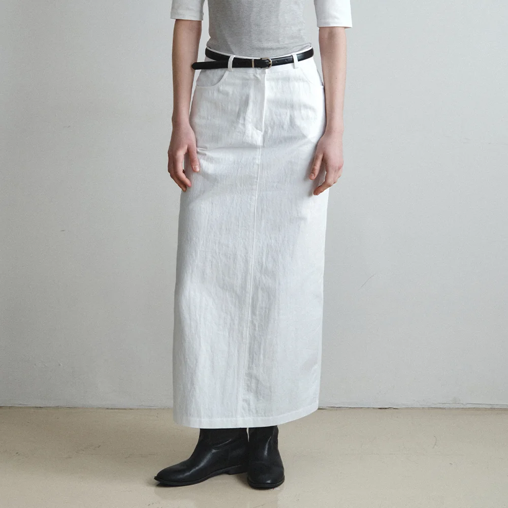 Pure Cotton Long Skirt_IVORY(W26SK02)