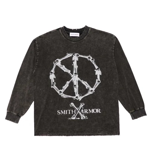 SA 骷髏 Wheel 印花 水洗 衛衣