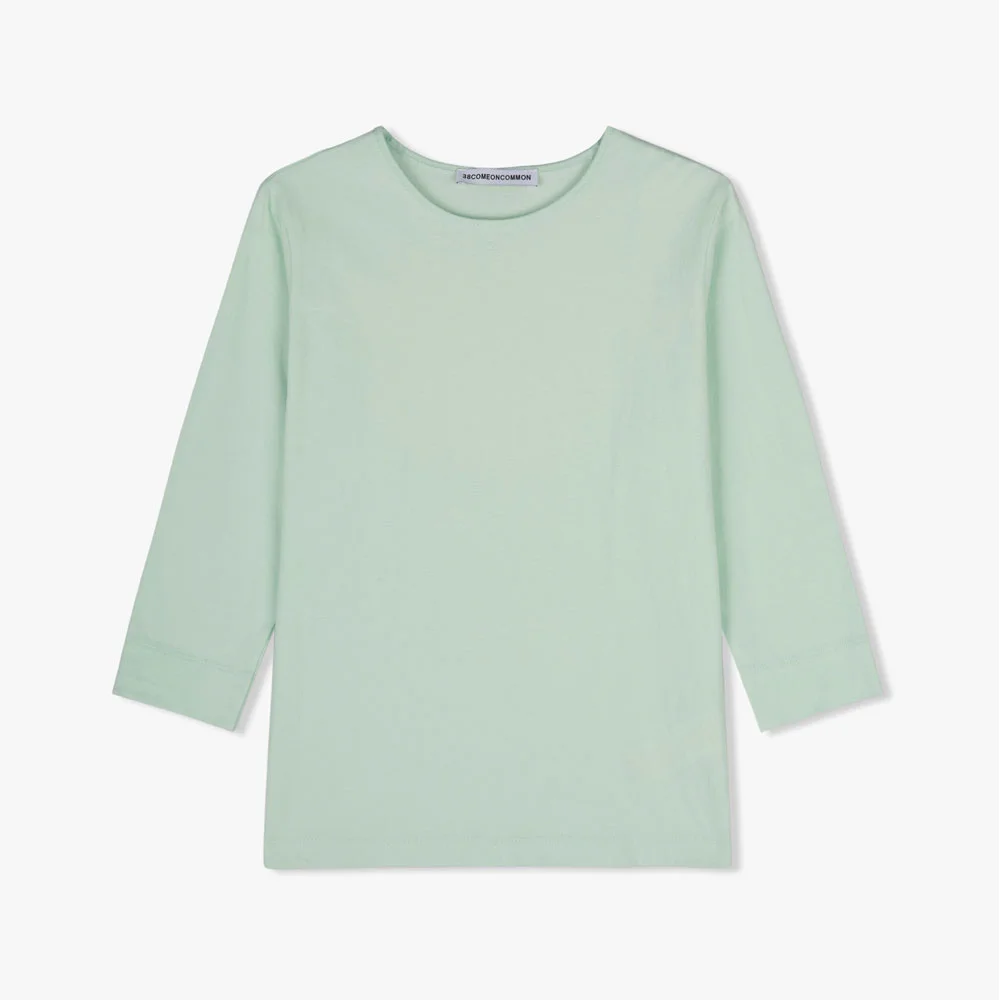 Cotton 3/4 Sleeve T-Shirts (Mint)
