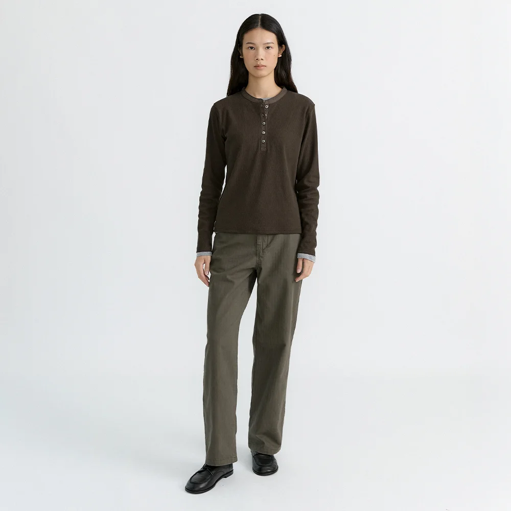Logan Cotton Pants (Deep Khaki)