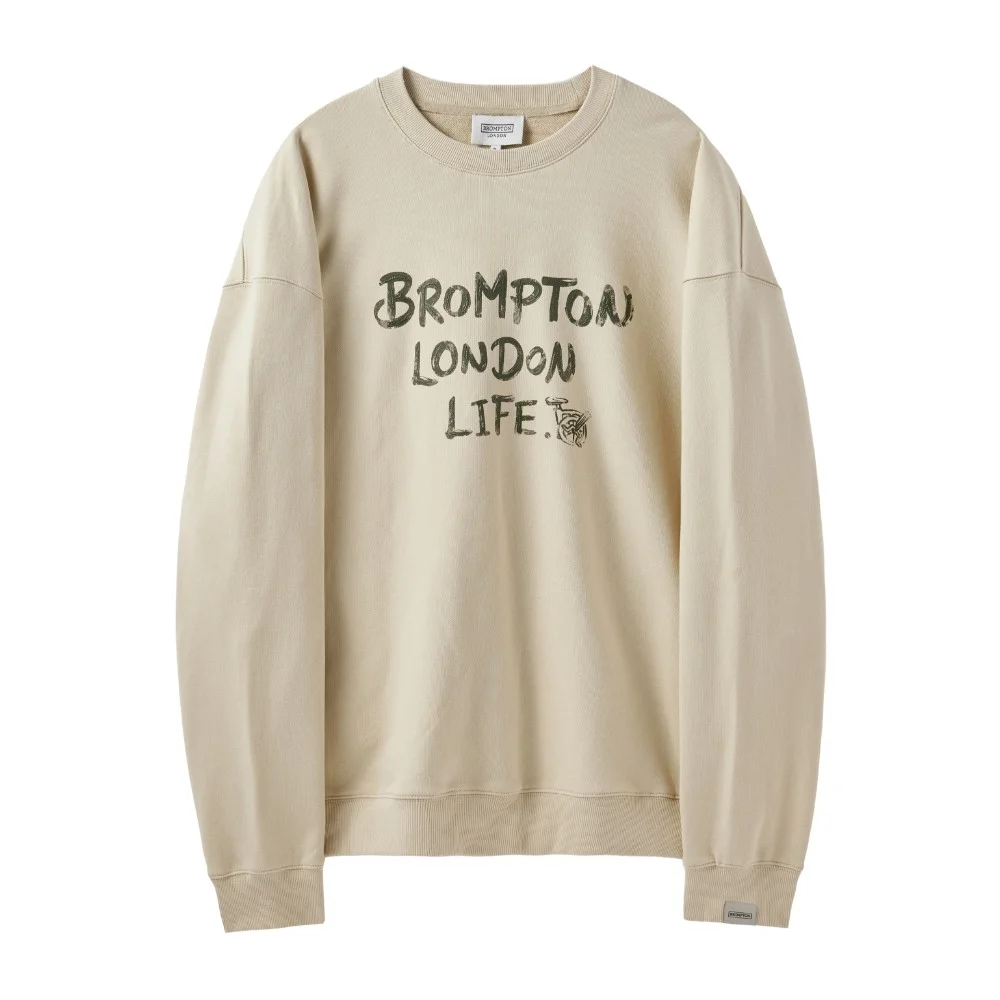 LETTERING GRAPHIC SWEATSHIRT - BUTTER (P243USW402)