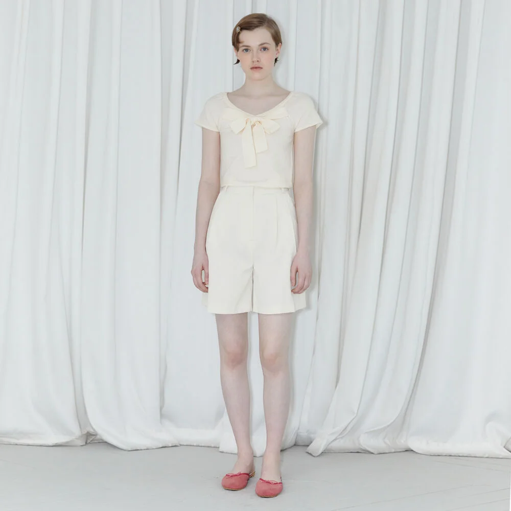 Round Half Pants (Ivory)