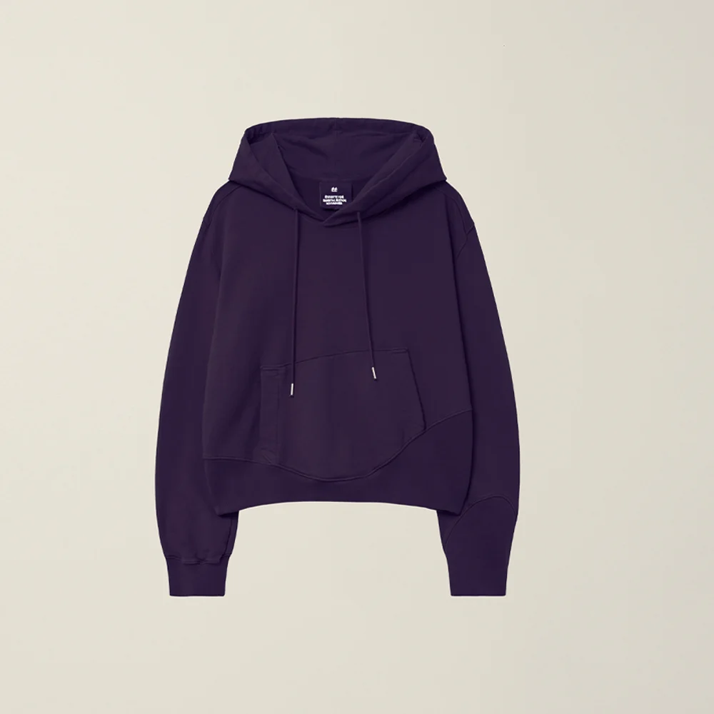 GARMENT DYED WAVE HOODED MIDNIGHT PURPLE