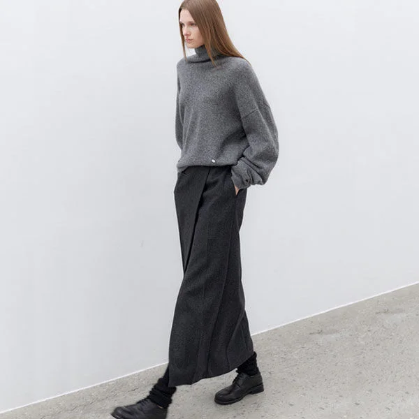 (SK-5063)DIAGONAL FRONT SLIT SKIRT