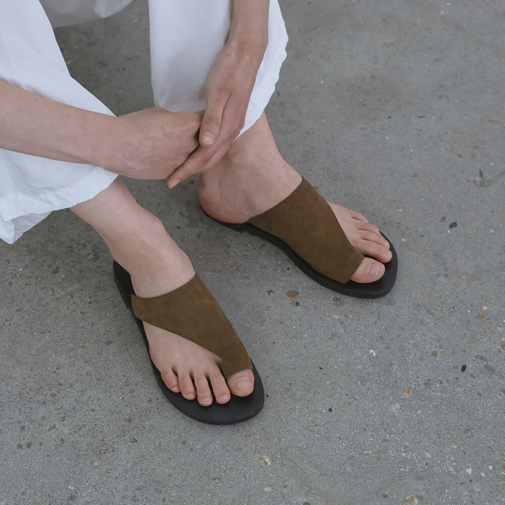 COVI Suede Flat Slides (2color)
