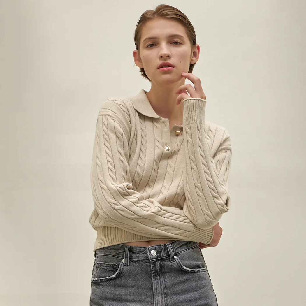 LOUIS CARANECK CABLE KNIT (T-6700)