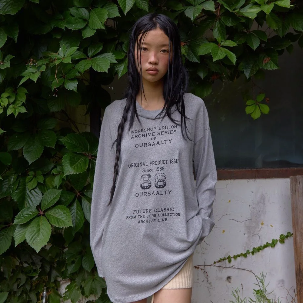 Raw Twist Tee / Melangegray