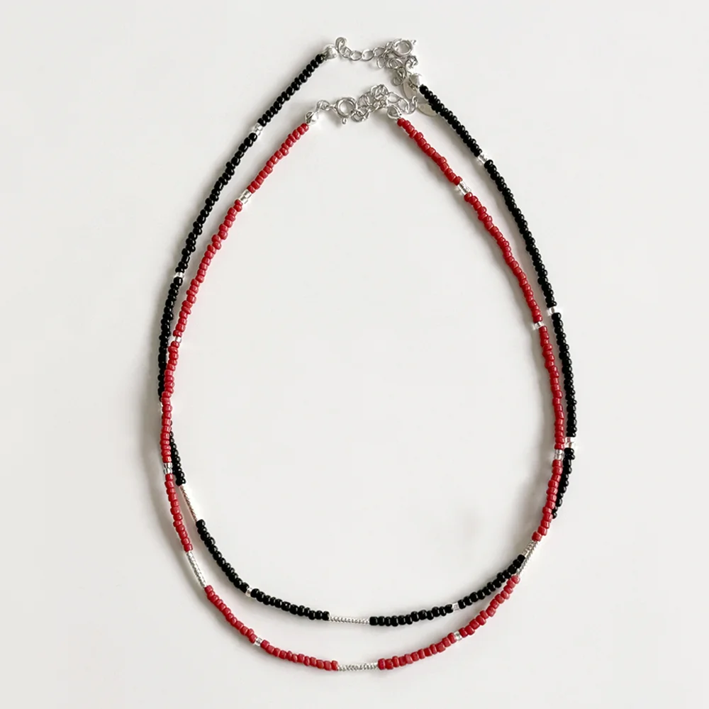 Gong Seung-yeon,薛仁雅,Lee Da-hee,Park Jin-joo 著用 Deep Mood Beads Silver Stick Necklace