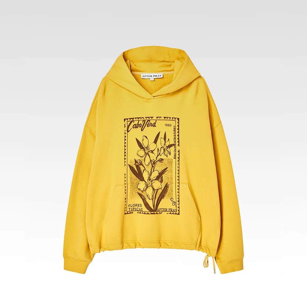 Flora 印章 衛衣 連帽衫 黃色