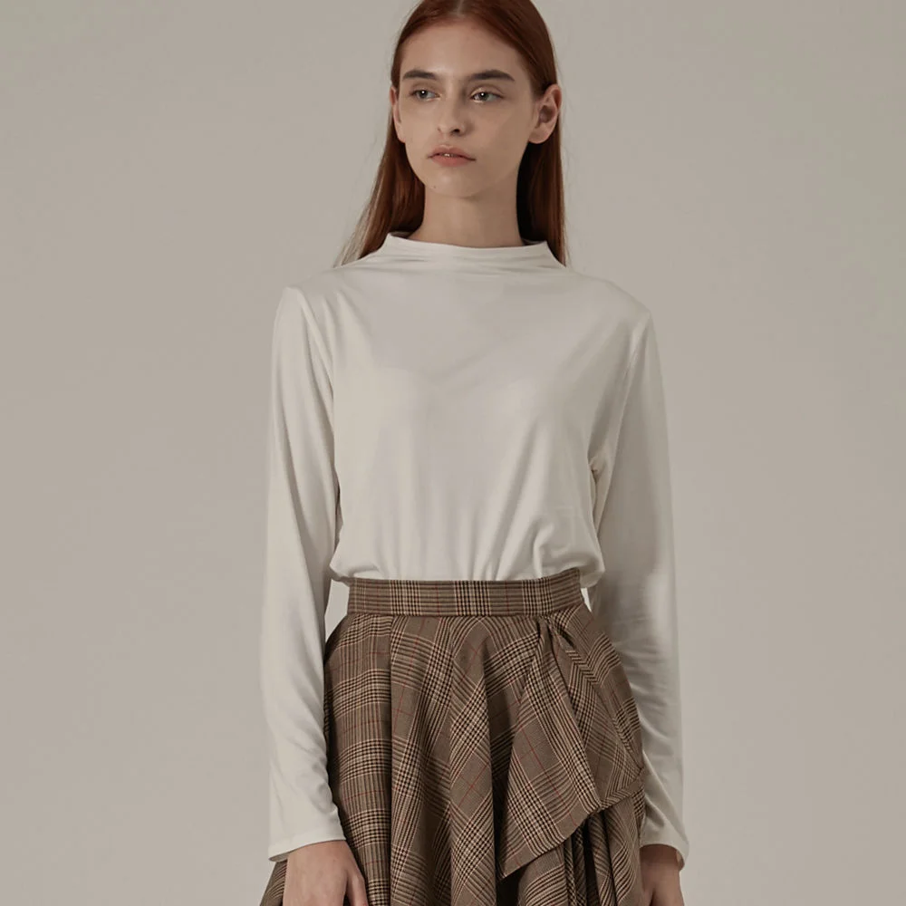 BASIC HALF TURTLENECK / WHITE