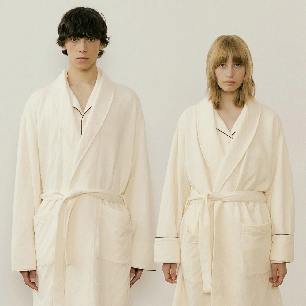 Quilted Ivory Robe