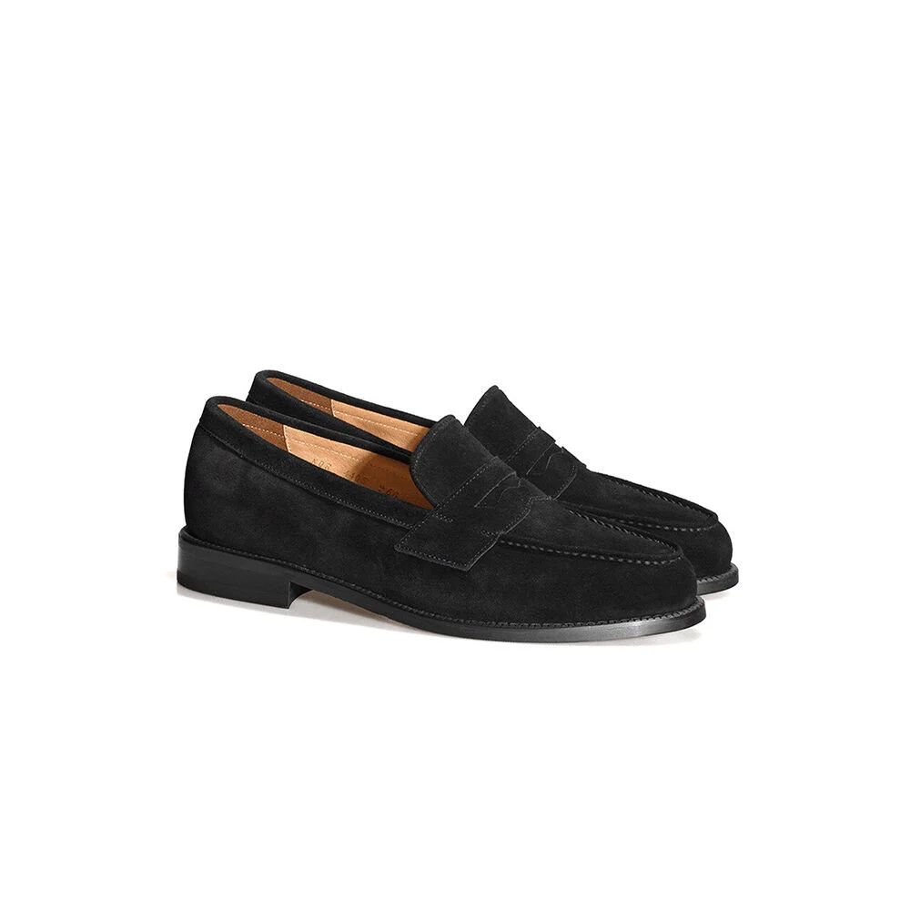 ALC4405 Shimmer Penny 樂福鞋_black suede