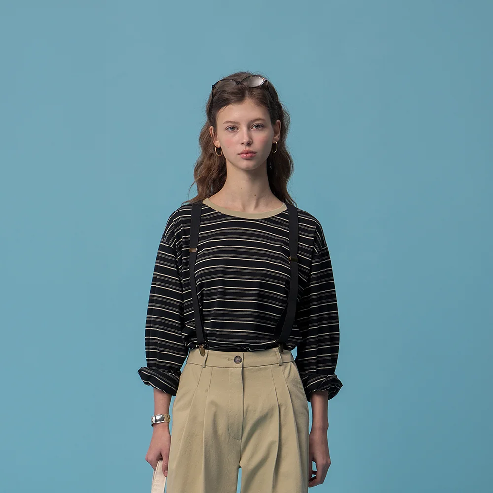 French Stripe Tee (Classic Black)