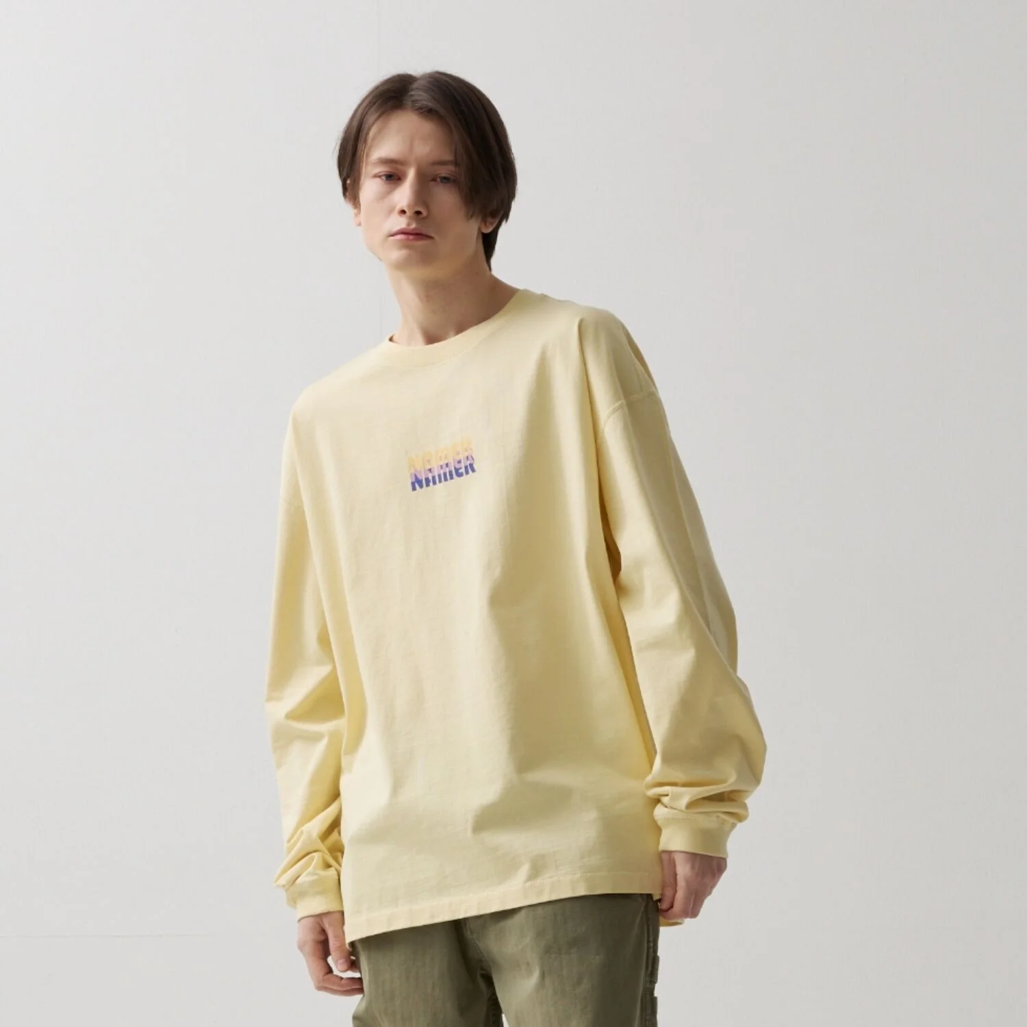 SHADOW TYPO LONGSLEEVE YELLOW