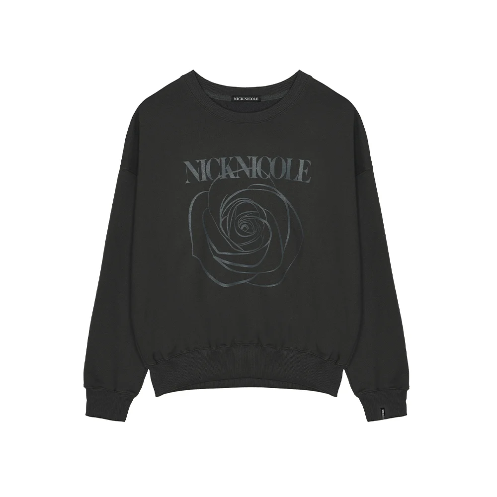 NICOLE ROSE PRINTING SWEATSHIRT_CHARCOAL